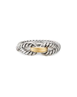 Cable Loop Ring with 18K Gold