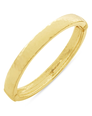 Capucine De Wulf Cleopatra Oval Hammered Bangle Bracelet In Gold