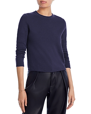 Aqua Rolled Edge Cashmere Sweater - 100% Exclusive In Dusk