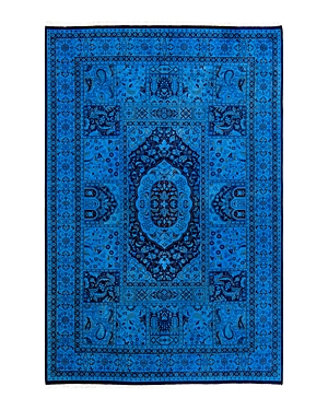 Bloomingdale's Fine Vibrance M1688 Area Rug, 6'1 X 9'3 In Light Blue