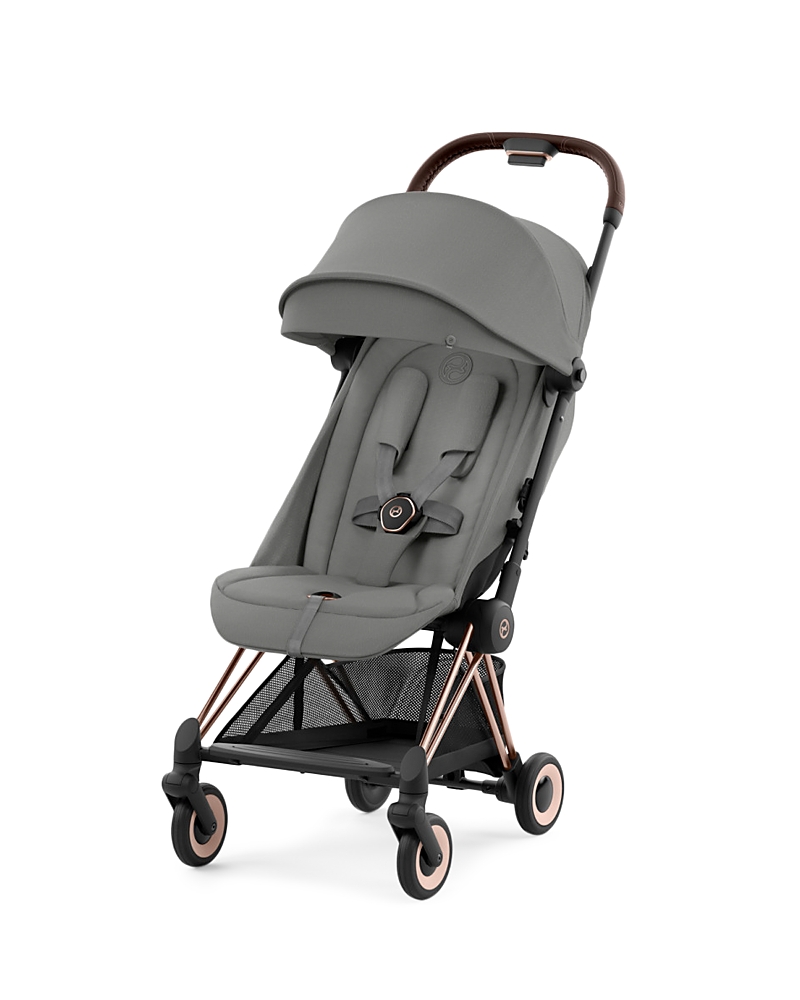 Cybex Coya Compact Lightweight Travel Ready Stroller In Rose Gold In Rose Gold/mirage Gray