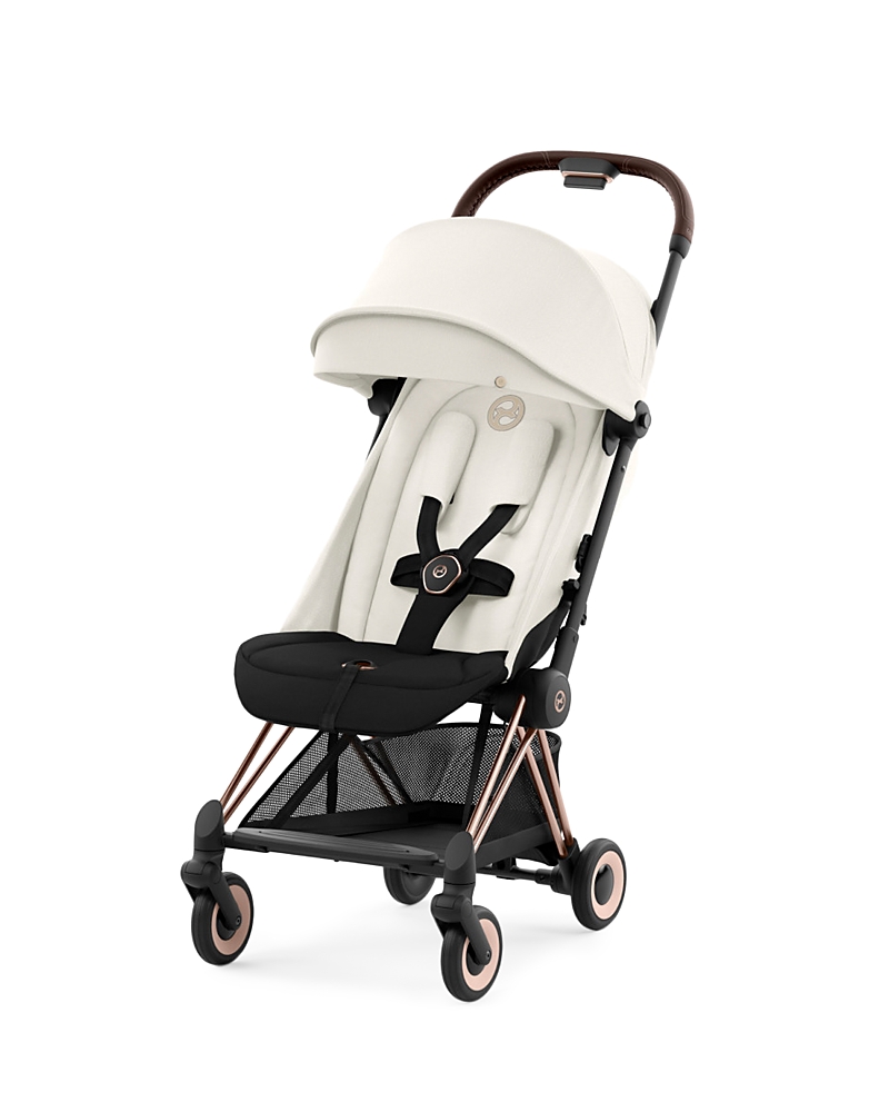 Cybex Coya Compact Lightweight Travel Ready Stroller In Rose Gold In Rose Gold/off White