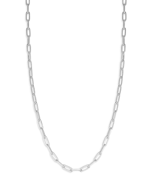 Sterling Silver Paperclip Chain Necklace, 22