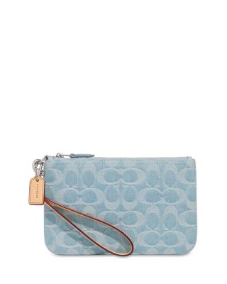 COACH Light Blue Signature shops Wallet