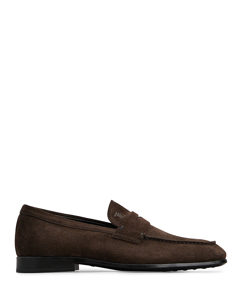 Tod's Men's Mocassino Loafers In Dark Brown
