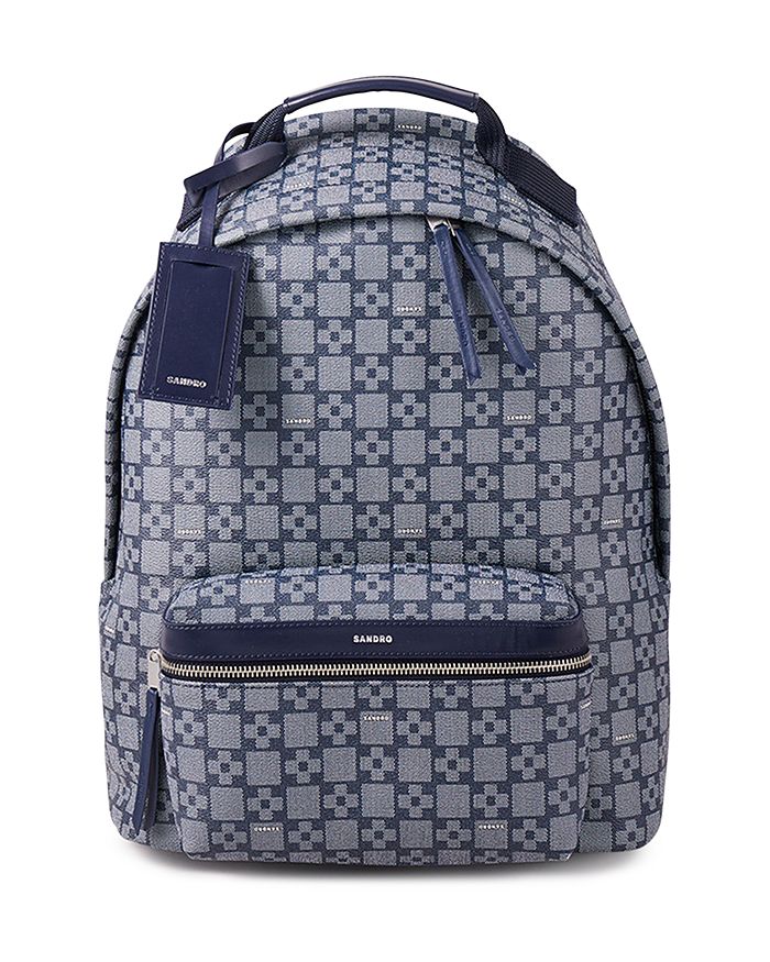 Sandro Paris Square Cross Monogram Backpack