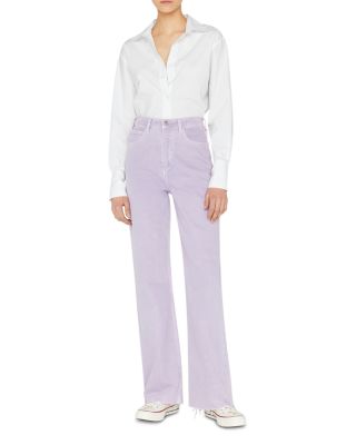 FRAME Le High N Tight Wide Leg Jeans in Washed Lilac