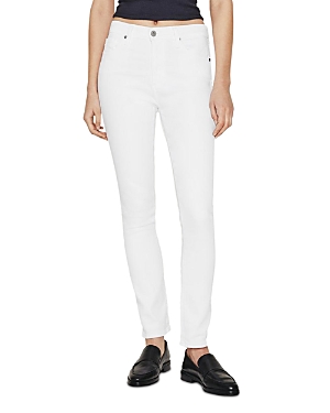 Shop Ag Mari High Rise Slim Straight Jeans In White
