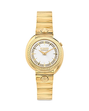 Photos - Wrist Watch Versace Versus  Tortona Crystal Watch, 38mm Silver/Gold VSPHF3221 