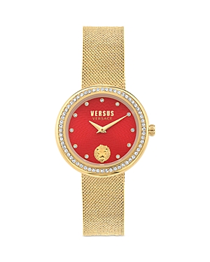Shop Versus Lea Crystal Watch, 35mm In Red/gold