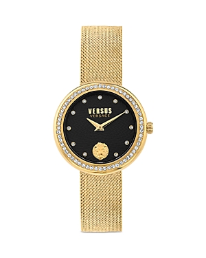 Shop Versus Lea Crystal Watch, 35mm In Black/gold