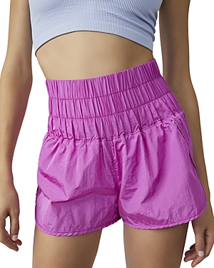 Free People The Way Home Shorts In Neon Magenta