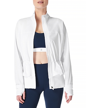 Sweaty Betty Fast Lane Running Jacket In White