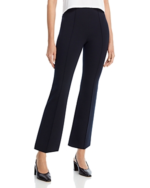 Atm Anthony Thomas Melillo Ponte Knit Kick Flare Pants In Deep Navy