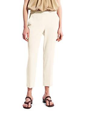 Theory Treeca Slim-leg Pull-on Pants In Rice