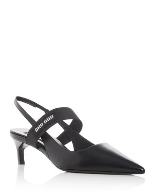 Miu Miu Women's Slingback Kitten Heel Pumps | Bloomingdale's