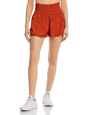 Free People Fp Movement By  The Way Home Shorts In Red Earth