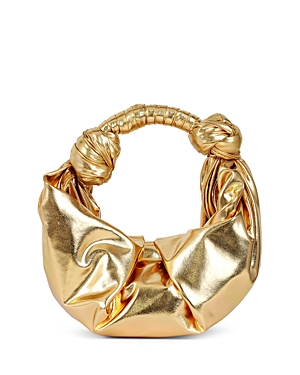 Simon Miller Lame Lopsy Metallic Vegan Leather Top-handle Bag In Star Gold