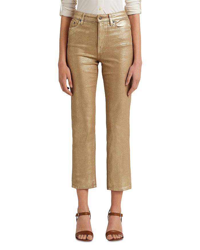 Ralph Lauren High Rise Ankle Straight Jeans in Belle Wash