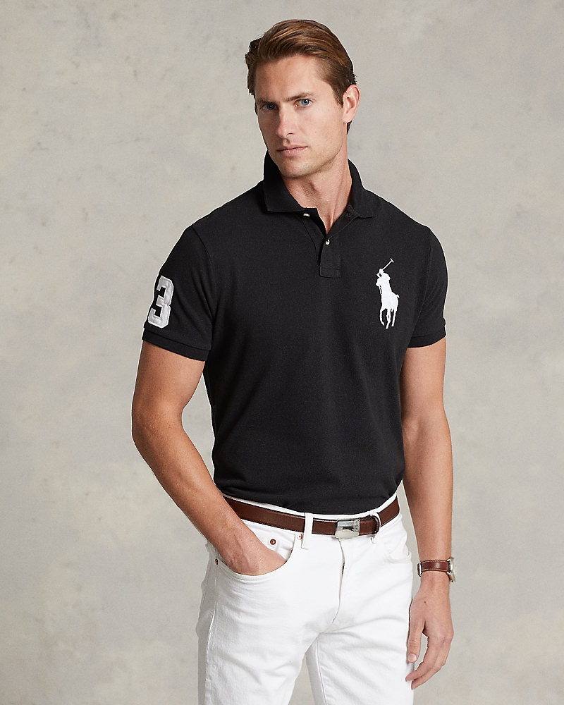 Polo Ralph Lauren Big Pony Custom Slim Fit Mesh Polo Shirt
