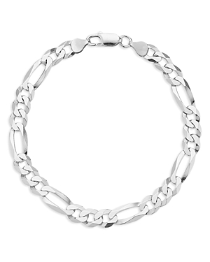 Men's Sterling Silver 11mm Figaro Chain Bracelet