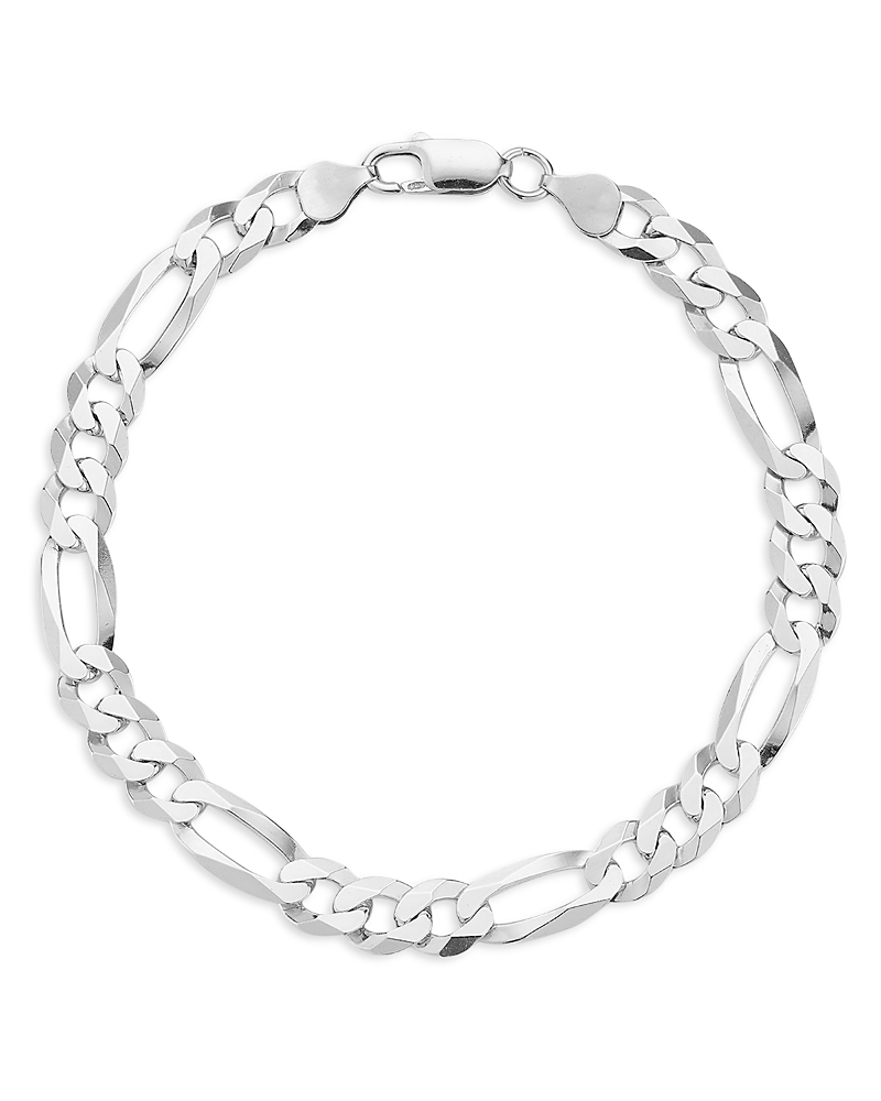 Milanesi And Co Men's Sterling Silver 11mm Figaro Chain Bracelet In Silver