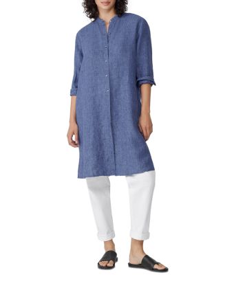 Linen Shirt Dress | Teal