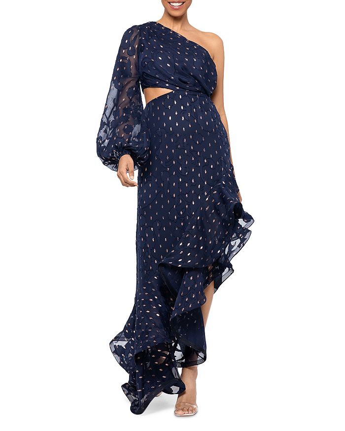 Aqua asymmetric new arrivals ruffle dress