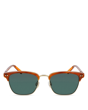 Shop Shinola Runwell Brow Sunglasses, 52mm In Orange/green Solid