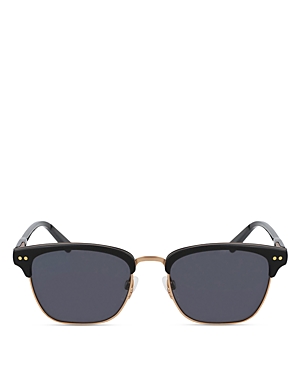 Shop Shinola Runwell Brow Sunglasses, 52mm In Black/gray Solif