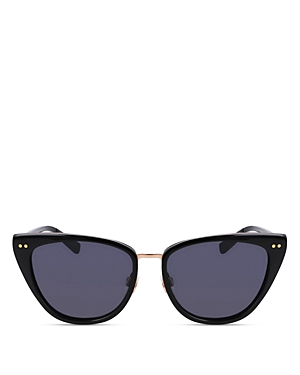 Shop Shinola Cat Eye Sunglasses, 55mm In Black/gray Solid