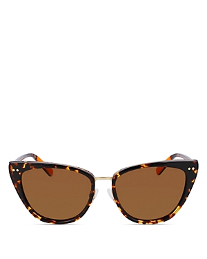 Shop Shinola Cat Eye Sunglasses, 55mm In Tortoise/brown Solid