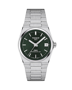 Shop Tissot Prx Powermatic 80 Watch, 35mm In Green/silver