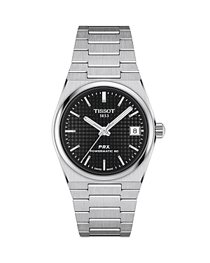 Shop Tissot Prx Powermatic 80 Watch, 35mm In Black/silver