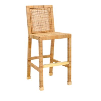 Amara Rattan Performance Fabric Bar Stool