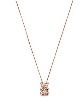 Bloomingdale's - Diamond Gummy Bear Pendant Necklace in 14K Rose Gold, 17" 