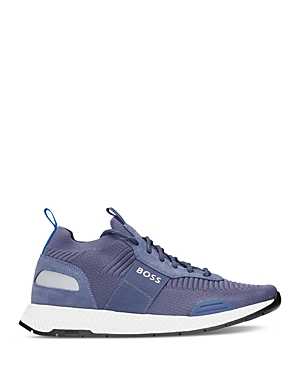 Hugo Boss Men's Titanium Low Top Sneakers In Light Blue