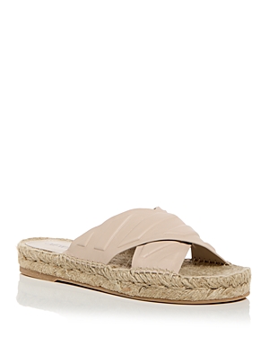 OFF-WHITE OFF-WHITE WOMEN'S DIAG LEA CRISSCROSS ESPADRILLE SLIDE SANDALS