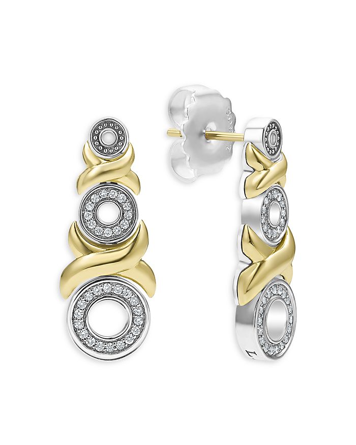 LAGOS 18K Yellow Gold Sterling Silver Embrace Diamond XO