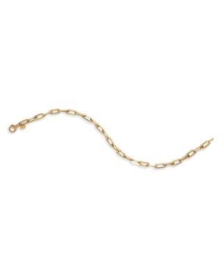 Knife Edge Wire Paperclip Bracelet in 14K Yellow Gold