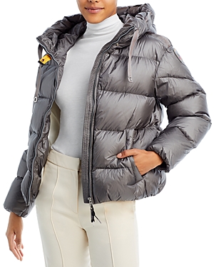 Shop Parajumpers Tilly Hooded Down Puffer Jacket In Rock