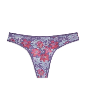 On Gossamer Printed Hipster Thong In Sketchbook Floral