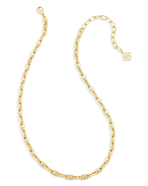 Shop Kendra Scott Bailey Chain Necklace In 14k Gold Plated In Gold Metal