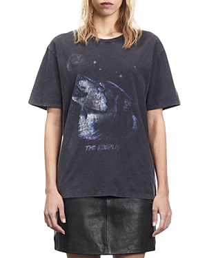 The Kooples Graphic Tee In Black Washed