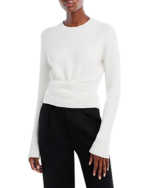 Proenza Schouler White Label Cotton & Cashmere Wrap Sweater