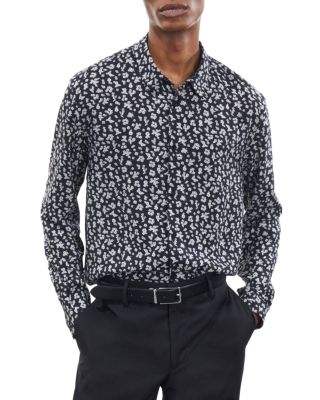 The Kooples Printed Long Sleeve Button Front Shirt