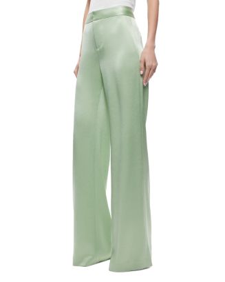 Alice and Olivia Deanna High Waist Satin Pants | Bloomingdale's