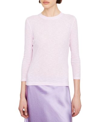 Vince - Micro Stripe Crewneck Top