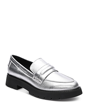 Shop Sanctuary Women's Westside Metallic Loafers In Silver