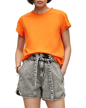 Allsaints Anna Cotton T-shirt In Pop Orange